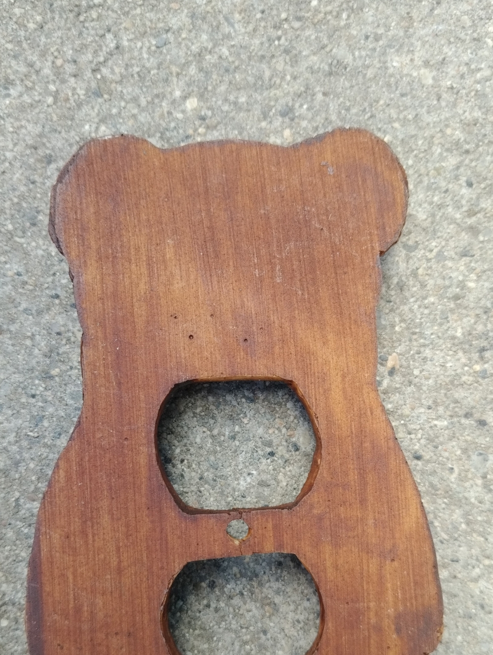Teddy Bear Double Outlet Cover Plates - Brown Bear Decorative Set - Picture 6 of 7